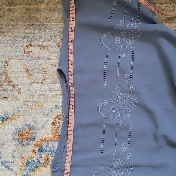 Vintage Perwinkle Embroidered Dress - Picture 10 of 12